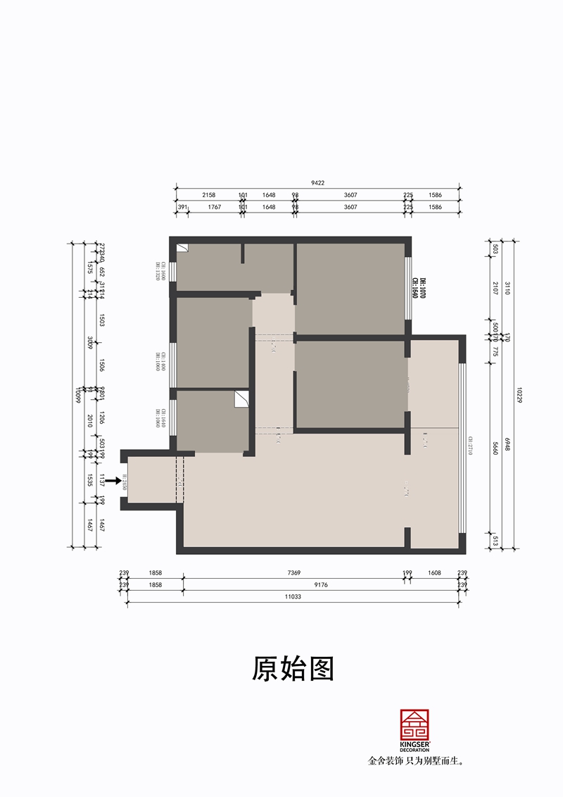 遠(yuǎn)洋晟庭130平米原始戶型圖