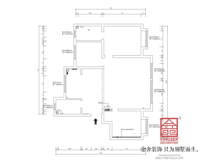 天保意境雅居三室兩衛(wèi)戶型拆改圖